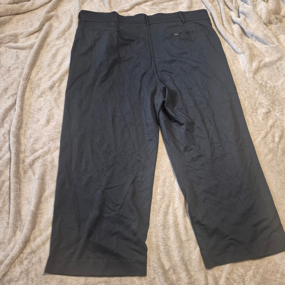 Lee Womens 3X High Rise Wide Leg Comfort Waistband Pants Black 112381209 - Picture 2 of 4